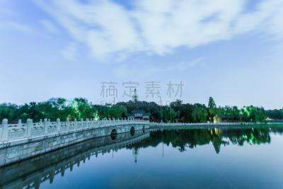 北海公园,水,公园,水平画幅,夜晚,无人,户外,湖,国际著名景点,彩色图片