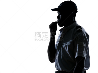 警官,口哨,背景分离,一个人,仅一个男人,拿着,吹口哨,阴影,影棚拍摄,非洲人