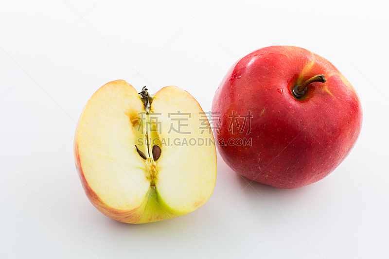 苹果,分离着色,白色背景,水平画幅,水果,秋天,无人,有机食品,波兰