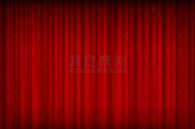 窗帘,红色