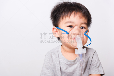 雾化器,人的脸部,男孩,面罩,蒸汽,氦,个性,特写,吸气,生病