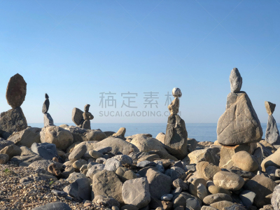 海岸线,石头,小的,男人,冰块,气候,圣雷莫,地中海,岩石,夏天