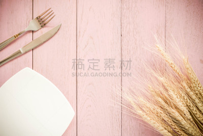 乡村风格,白色,炊具刀,盘子,岔路口,小刀,餐具,水平画幅,无人,组物体