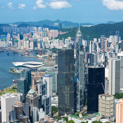 长江中心,太平山,维多利亚港,维多利亚港湾,九龙,全球财政,白昼,天空,无人,海港