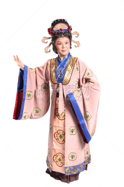一个人,女演员,京剧,演出服,歌剧,舞台妆,戏剧表演,背景分离,色彩鲜艳