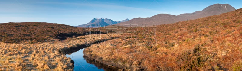 极端地形,寇盖克,思塔可波利,inverpolly nature reserve,艾西特湖,萨瑟兰郡,水湾,水,天空,留白