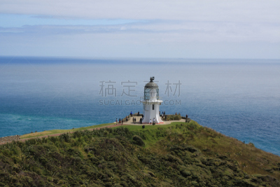 cape reinga,天空,宁静,水平画幅,地形,无人,蓝色,建筑外部,户外,灯塔楼