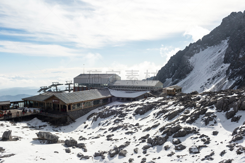 玉龙雪山,旅游目的地,水平画幅,地形,丽江,山,无人,户外,云南省,摄影