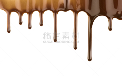 小溪,巧克力,白色背景,饮食,褐色,点状,水平画幅,漏泄,墨水,湿