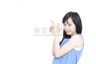 女人,日本人,仅一个女人,水平画幅,仅日本人,日本,白色背景,人