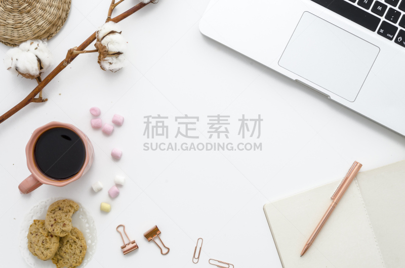 冬天,饼干,秋天,概念,笔记本电脑,棉花,笔记本,咖啡,草芙蓉,花
