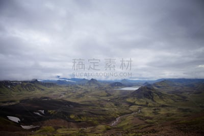 火山地形,兰德玛纳,冰岛国,水,天空,美,水平画幅,苔藓,夏天,户外