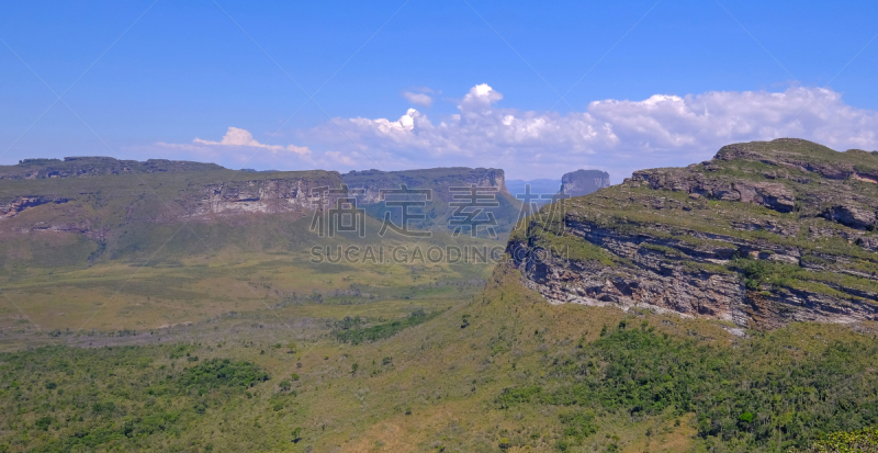 加帕达戴曼蒂纳国家公园,巴西,地形,山,看风景,莫罗古堡,巴伊亚州,瀑布,岩石,户外