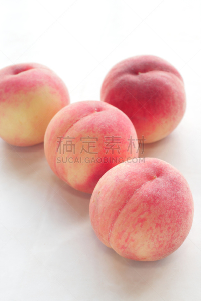 桃,白桃,自然,垂直画幅,饮食,水果,无人,不健康食物,有机食品,白色背景