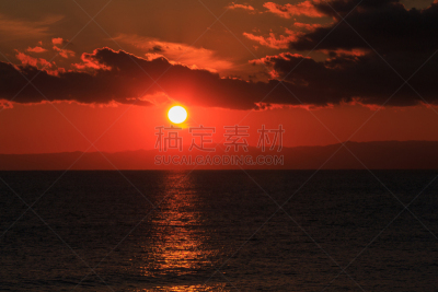 相模湾,藤泽市,镰仓市,天空,美,里山,水平画幅,无人,曙暮光,户外