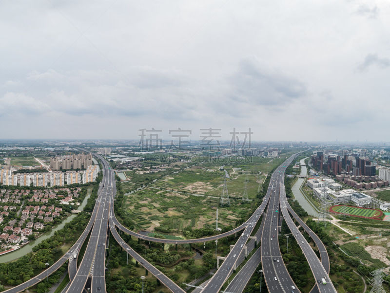 公路,高架道路,航拍视角,卡车,汽车,交通,现代,无人机,商业金融和工业,户外