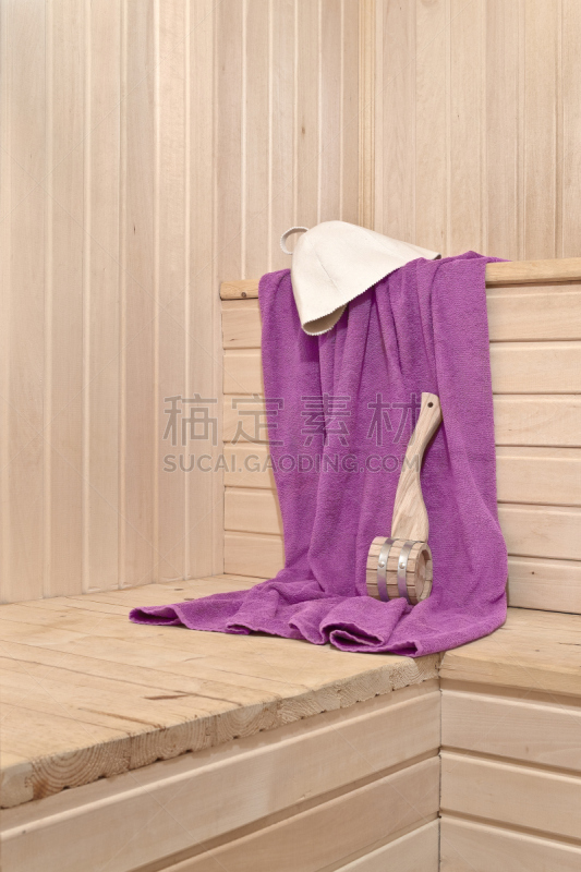 桑拿浴,个人随身用品,室内,汽车头枕,毛圈布,欧锻树,竹筒勺,长柄勺,垂直画幅,休闲活动