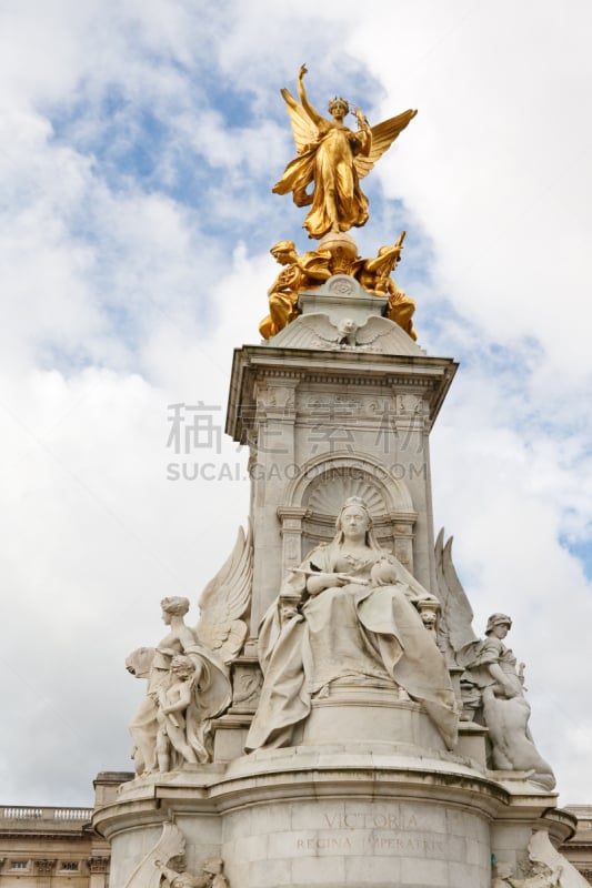 伦敦,维多利亚纪念碑,白金汉宫,1911,维多利亚女王纪念碑,胜利女神,胜利女神像,垂直画幅,纪念碑,天空