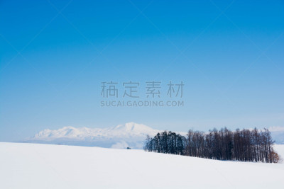 雪,天空,山,田地,青绿色,贺卡,旭岳火山,深雪,背景,大雪山