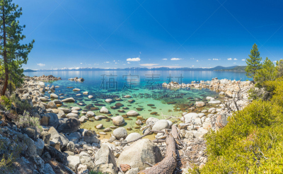 太浩湖,水,天空,美,水平画幅,无人,户外,石材,湖,巨石