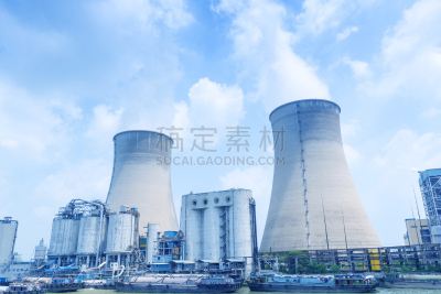 发电站,热成像,天空,核电站,水平画幅,云,能源,无人,核反应堆,工业