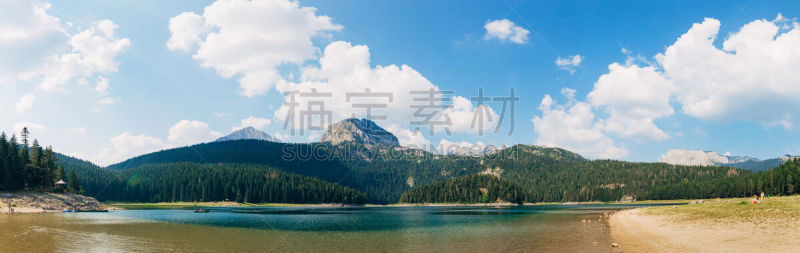 杜米托尔国家公园,湖,黑色,黑山,水,天空,夏天,自由,巴尔干,明亮