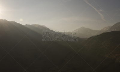 山脉,阳光光束,英国,自然美,户外,天空,威尔士,哥威南特,山谷,自然