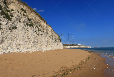 悬崖,沙子,海滩,海湾,white cliffs,云,图像,海洋,英国,海草