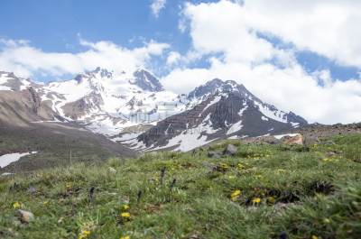 开塞利,山,埃尔吉耶斯,概念,土耳其,风景,冬天,图像,孢子,雪