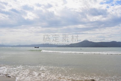 海滩,海洋,休闲活动,水平画幅,沙子,里约热内卢州,无人,夏天,户外,云景