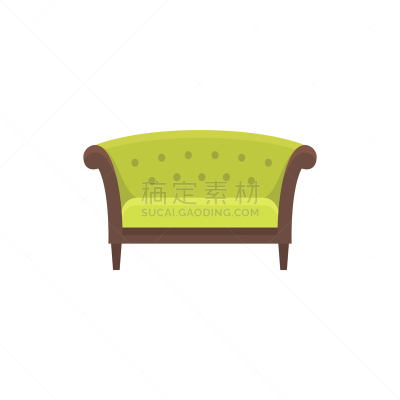 办公室,绘画插图,家具,现代,沙发,矢量,绿色,平坦的,计算机图标,住宅内部