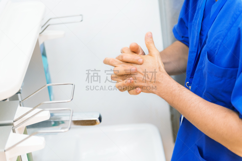 手,彻底洗刷,卫生,水平画幅,健康保健,男性,部分,室内