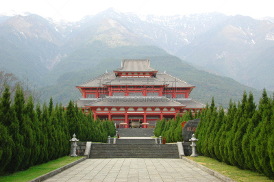 寺庙,大理,水平画幅,山,无人,户外,湖,建筑业,佛
