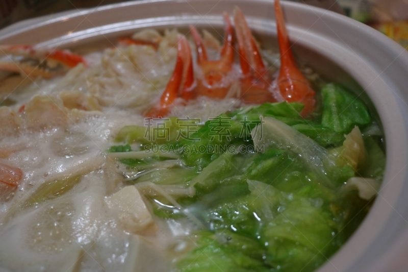 日本食品,波特派,蟹笼,热,煮食,酱汁,餐具,炖品,鱼类,白色