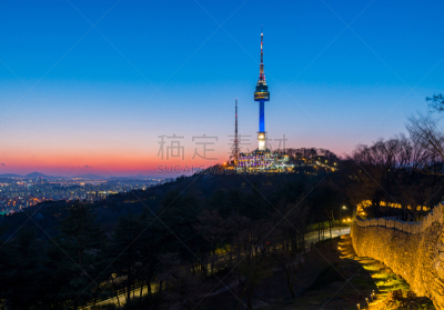 韩国,城市天际线,首尔,商务,照明设备,交通,迅速,现代,著名景点,朝鲜半岛
