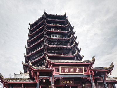 亭台楼阁,旅行者,都江堰 ,道教,建筑,自然,图像,水平画幅,四川省,山