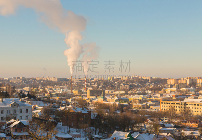 斯摩棱斯克,俄罗斯,现代,工业,全景,白昼,建筑外部,冬天,古老的