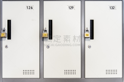 储物柜,挂锁,上锁,白色,水平画幅,器材箱,柜子,保险箱,金属,安全