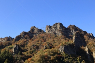 山,秋天,日本,妙义町,群马县,彩色图片,天空,美,休闲活动,水平画幅