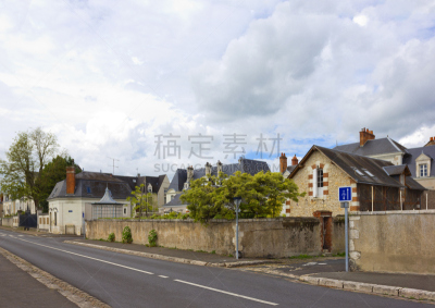 都市风景,街道,法国,建筑外部,布卢瓦,特拉华,高架铁路铁轨,卢瓦尔河谷,外立面