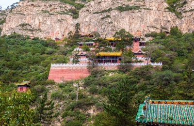 衡山,山,北,非凡的,都市风光,水平画幅,道教,无人,大同,山西省