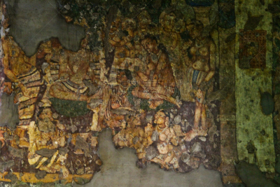 阿旃陀,壁画,绘画作品,洞穴,图画书,马哈拉施特拉邦,旅游目的地,水平画幅,无人,过去