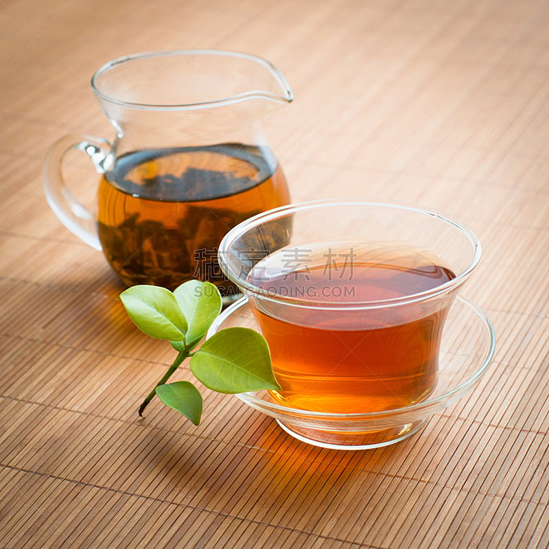 红茶,茶叶,茶,无人,茶杯,白色背景,饮料,方形画幅,摄影