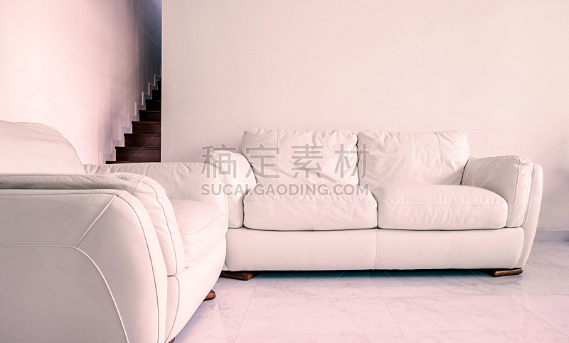 华贵,沙发,皮革,起居室,极简构图,华丽的,空的,一个物体,舒服,灰色