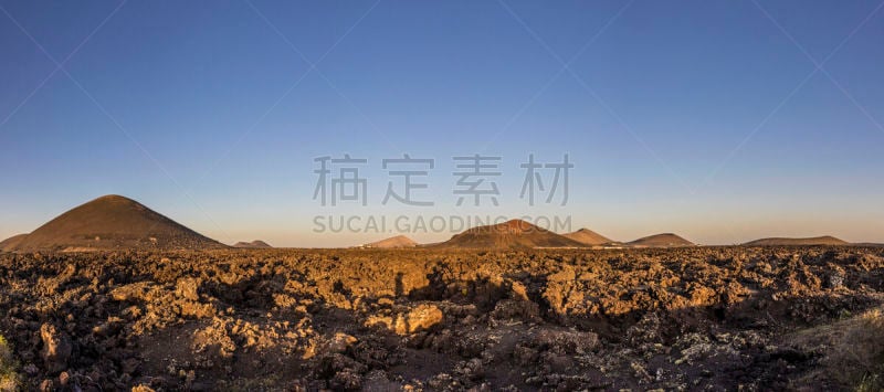 timanfaya national park,火山,自然美,轻的,早晨,兰萨罗特岛,加那利群岛,自然,水平画幅,地形