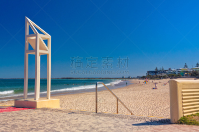 卡伦德拉,海滩,昆士兰州,自然,天空,留白,宁静,旅游目的地,水平画幅,沙子