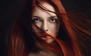 红发人,头发,人的眼睛,自然美,女人,肖像,完美,皮肤,干净,关爱