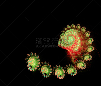 绘画插图,分形,抽象,黑色背景,螺线,梦幻运动游戏,水平画幅,纹理效果,无人,艺术品