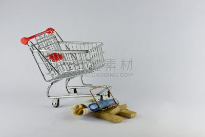 捕鼠器,购物车,供给和需求,鱼饵,水平画幅,超级市场,家庭生活,白色背景,反差,便利