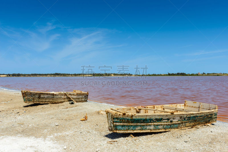 非洲,海岸线,平克湖,两个物体,船,水,天空,水平画幅,彩色运动茄克,无人